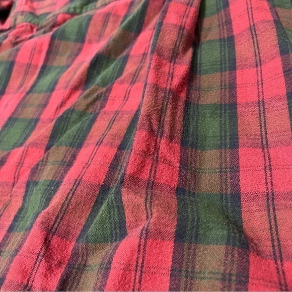 Vintage LL Bean Long Sleeve Button Down Red And Green Mens XXL - Picture 5 of 5